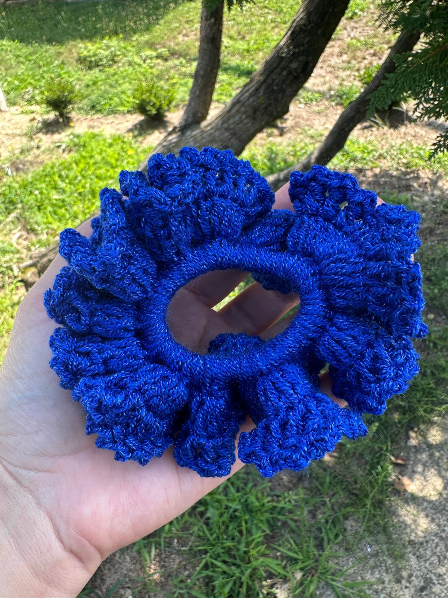 Scrunchies hair -Azul Rey
