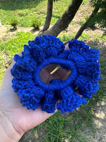 Scrunchies hair -Azul Rey
