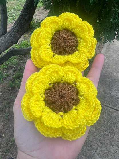 Scrunchies hair Flor de Girasol (pack x2)
