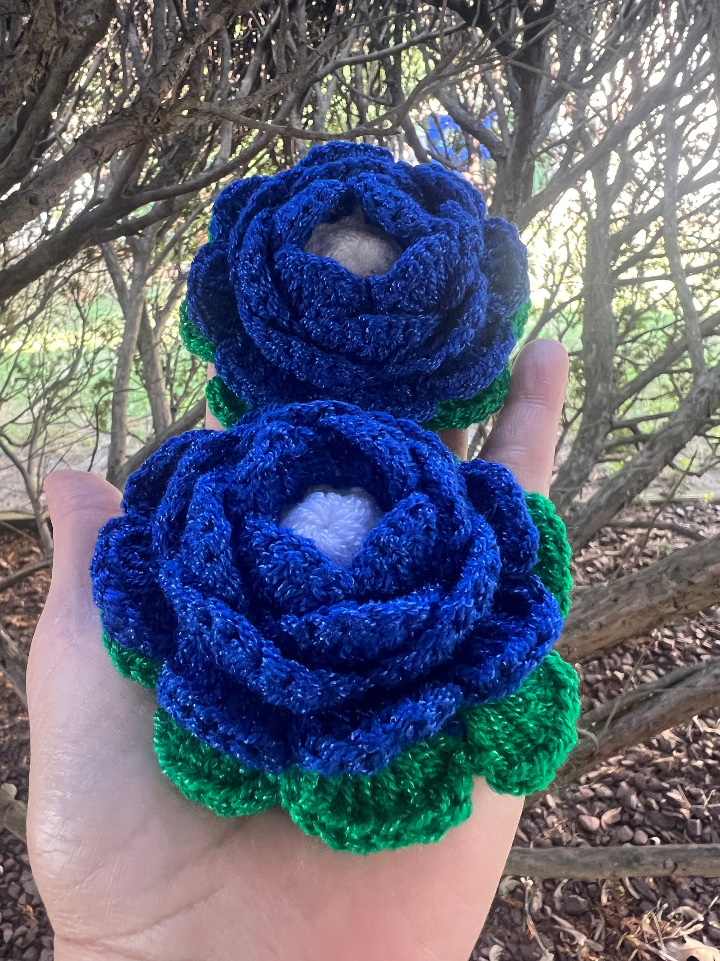 Scrunchies hair- Flor a crochet (PACK X2)
