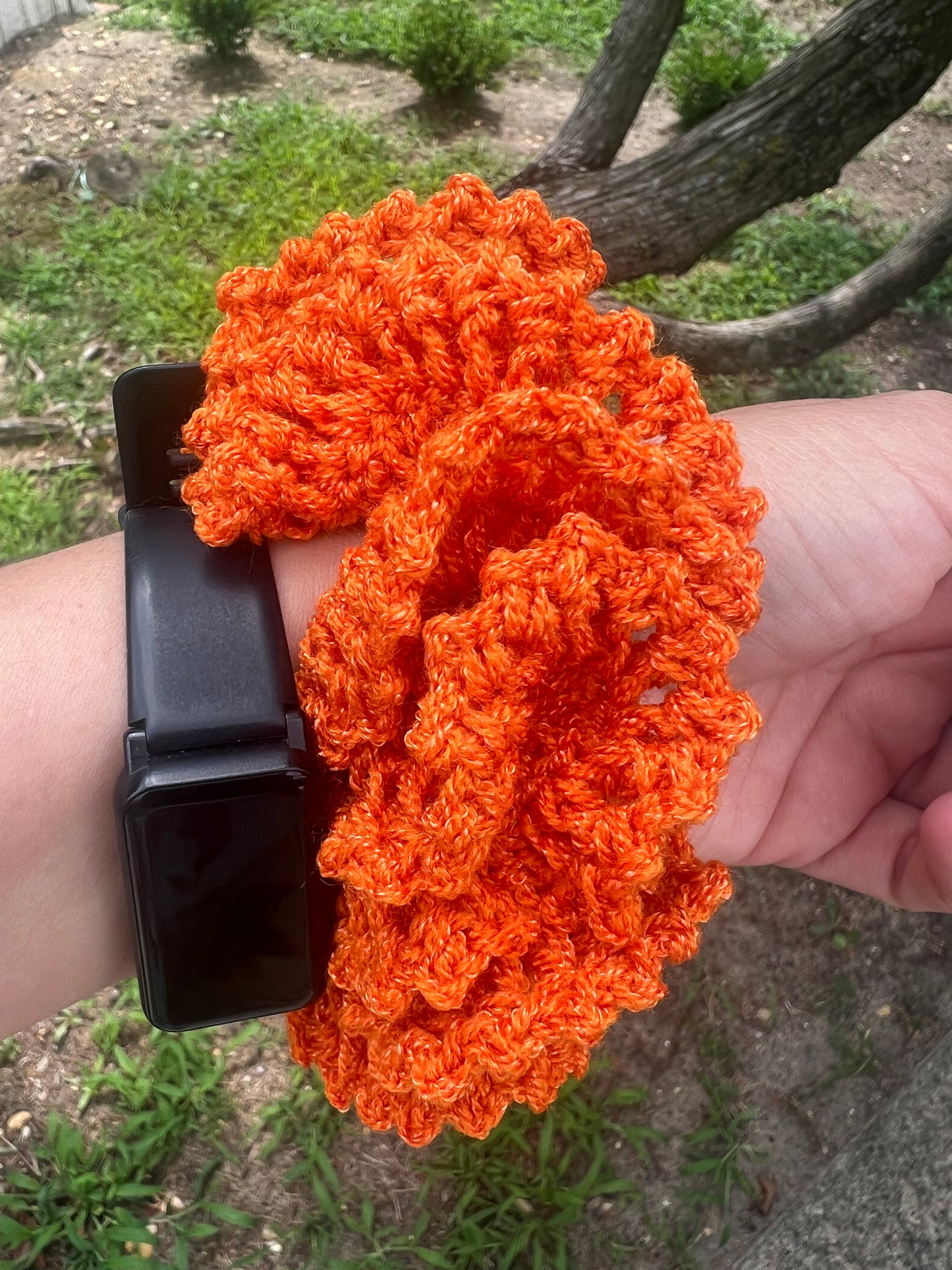 Scrunchies Hair Crochet - TANGERINA