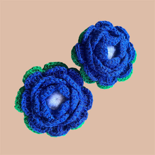 Scrunchies hair- Flor a crochet (PACK X2)
