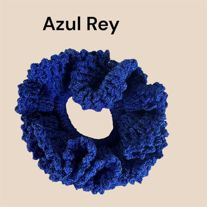 Scrunchies hair -Azul Rey