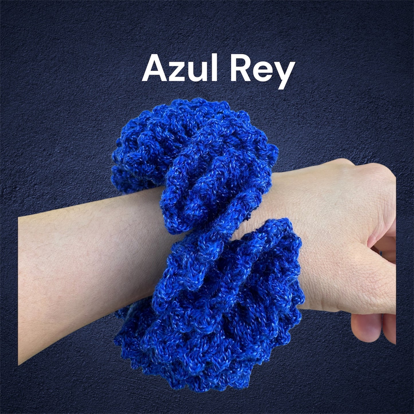 Scrunchies hair -Azul Rey
