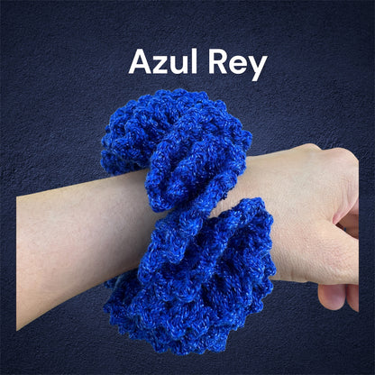 Scrunchies hair -Azul Rey