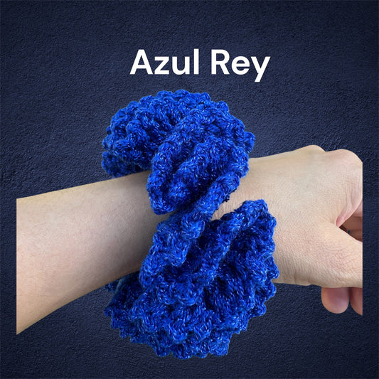 Scrunchies hair -Azul Rey