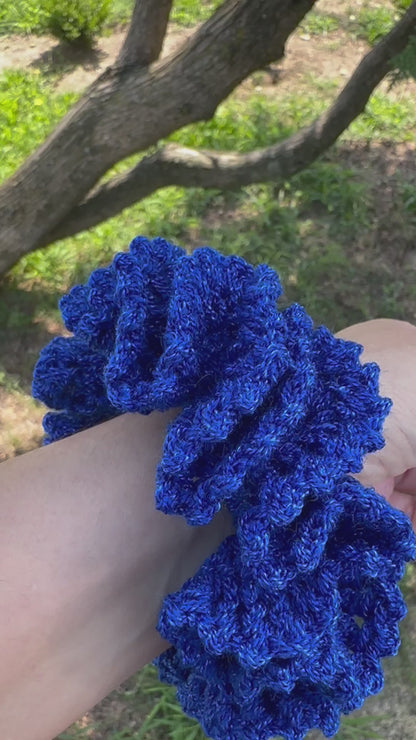 Scrunchies hair -Azul Rey
