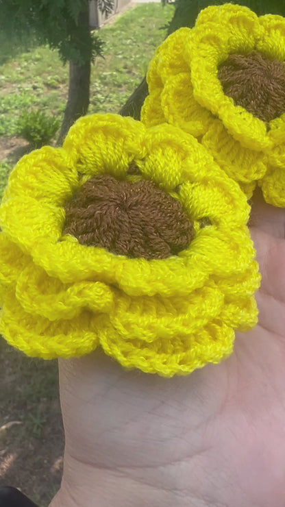 Scrunchies hair Flor de Girasol (pack x2)