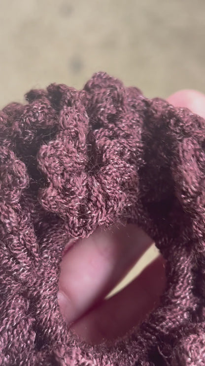 Scrunchie Crochet Hecho a Mano — Marrón