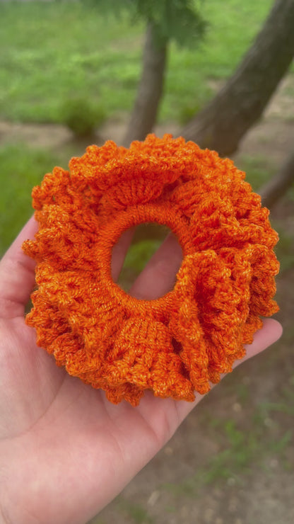 Scrunchies Hair Crochet - TANGERINA